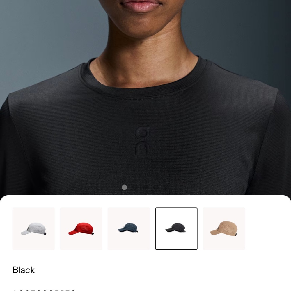Black ON hat